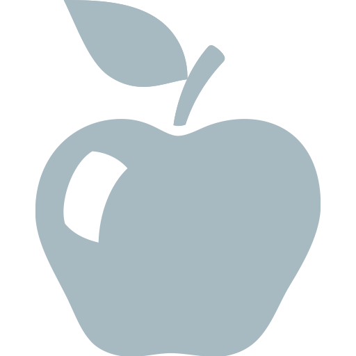 Apfel Icon in hellem grau-blau