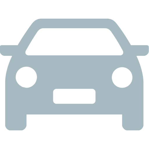 Auto Icon in hellem grau-blau