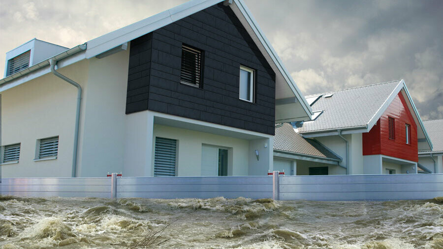 Mobiler Hochwasserschutz schützt ihr Haus vor Hochwasser und Unwetter wie Überflutung
