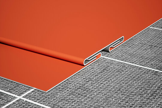 Detailansicht einer PREFA Attikaabdeckung aus Aluminium mit Rückkantung und Überschubleiste