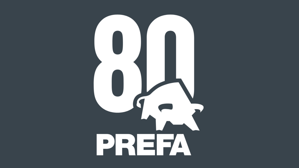 Logo 80 Jahre PREFA ohne Claim
