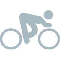 Fahrrad Icon in hellem grau-blau