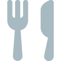 Besteck Icon in hellem grau-blau