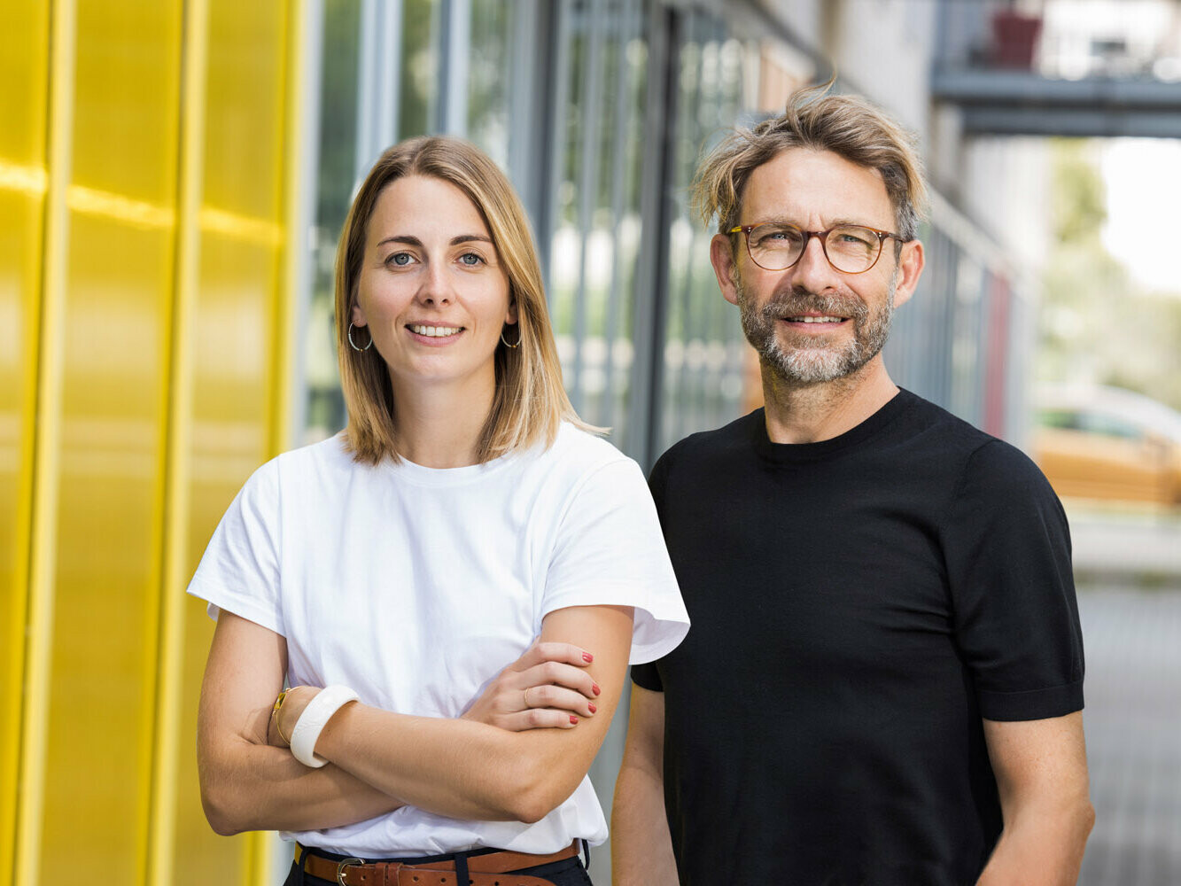 Portrait der Architekten Mathilde Poupart und Yannick Bohuon von Bohuon Bertic Architectes.