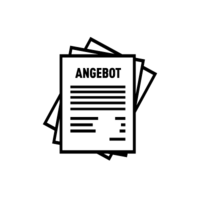 Clipart eines Papierstapels in Form eines Angebots