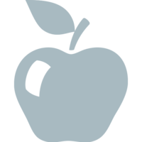 Apfel Icon in hellem grau-blau