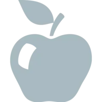 Apfel Icon in hellem grau-blau
