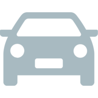 Auto Icon in hellem grau-blau