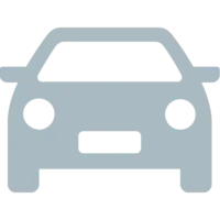 Auto Icon in hellem grau-blau