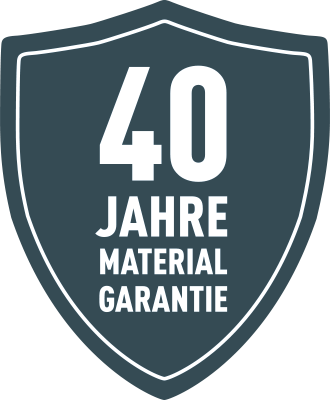 40 Jahre Materialgarantie mit den Qualitätsprodukten von PREFA